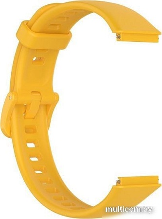 Ремешок Rumi силиконовый для Huawei Band 7 (льняной желтый)