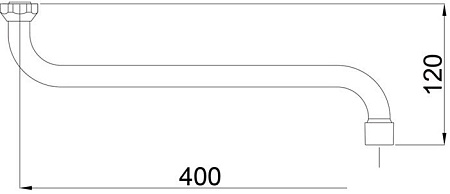 Излив Rubineta S 18x400