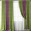 Комплект штор Pasionaria Кирстен 480x240 с подхватами (зеленый/фиолетовый)
