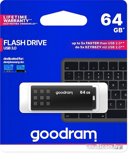 USB Flash GOODRAM UME3 64GB (черный)