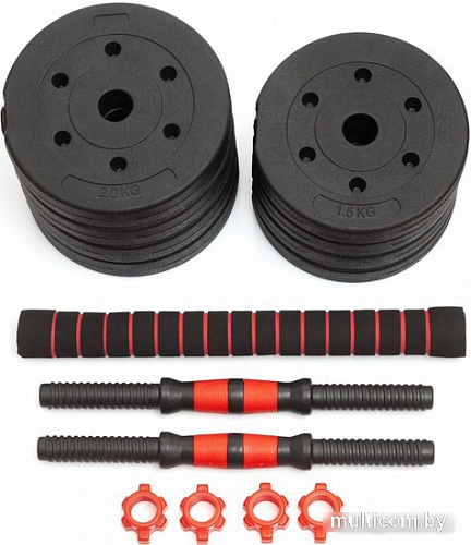 Набор гантелей с грифом для штанги VictoryFit VF-DC150 2x7.5 кг