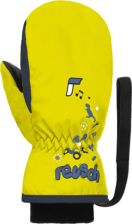 Горнолыжные варежки Reusch Kids Mitten Safety 6285405-2305 (р-р 4, Yellow/Dress Blue)