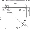 Душевой поддон Omnires Merton 90x90 O