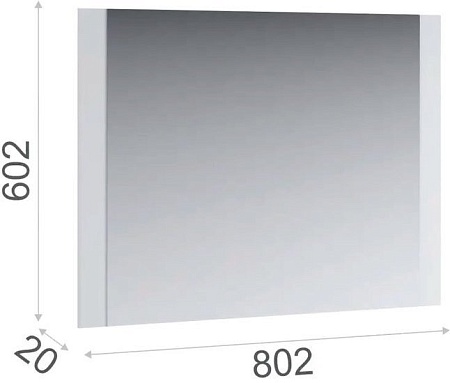 Зеркало Империал Йорк 80x60 (белый)