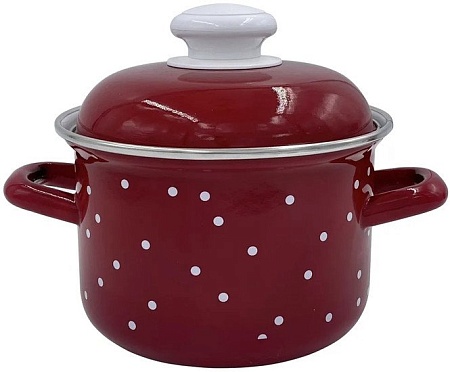 Кастрюля Лысьвенские эмали White Dots С-1615АП2/8Вш