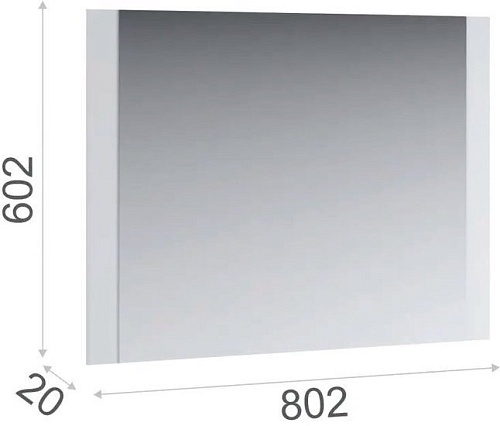Зеркало Империал Йорк 80x60 (белый)
