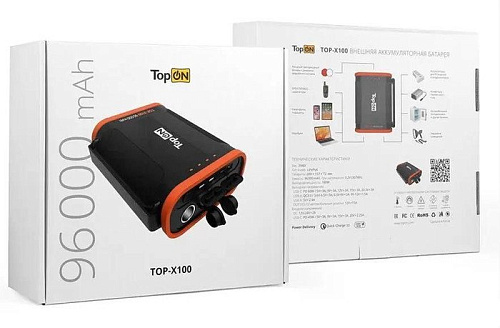 Портативная зарядная станция TopON TOP-X100 (черный/оранжевый)