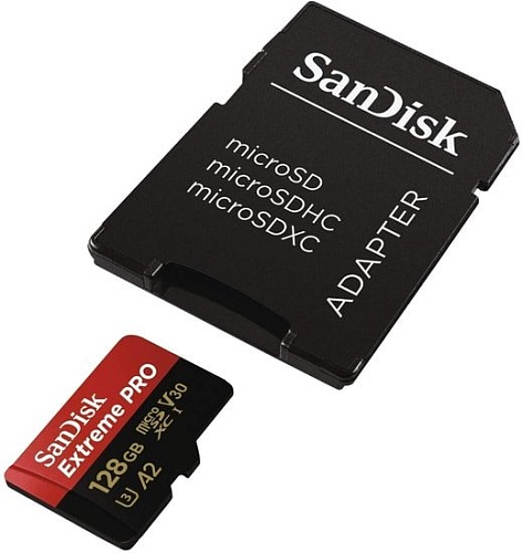 Карта памяти SanDisk Extreme PRO SDSQXCY-128G-GN6MA microSDXC 128GB (с адаптером)