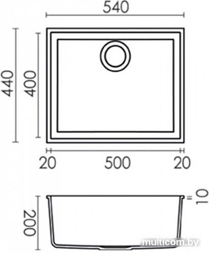 Кухонная мойка Elleci Quadra 105 Undermount Kuro K86