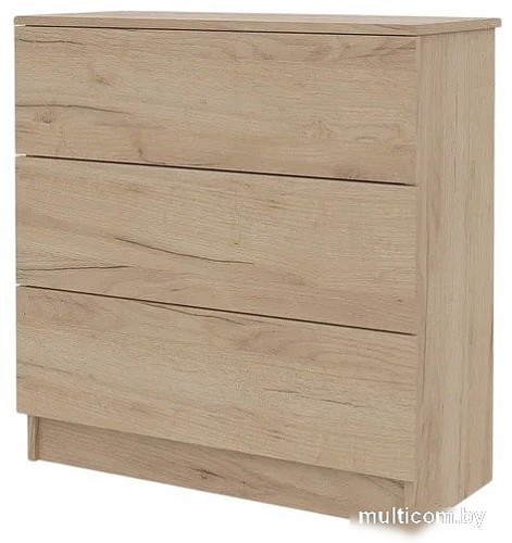 Комод Горизонт Нео 760 3 ящика (дуб золотой крафт)