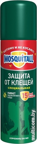 Аэрозоль от насекомых Mosquitall Защита от клещей 150 мл