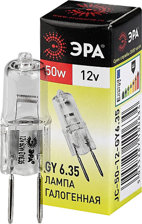 Галогенная лампа ЭРА GY6.35-JC-50W-12V C0027372