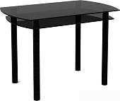 Обеденный стол Artglass Октава (графит/черный)