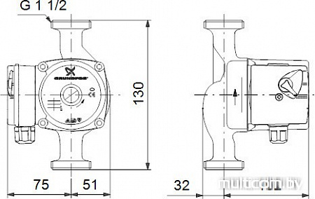 Насос Grundfos UPS 25-50 130