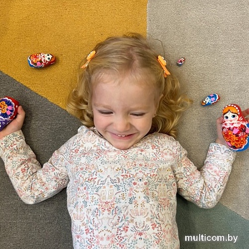 Развивающая игра Брестская Матрешка Классическая с лилиями и колокольчиками (набор 5 шт)