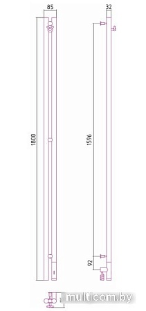 Полотенцесушитель Сунержа Нюанс 3.0 1800 правый 03-5843-1853