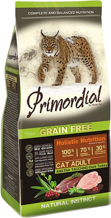 Сухой корм для кошек Primordial GF Adult Duck & Turkey 6 кг
