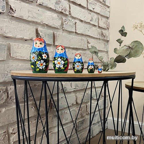 Развивающая игра Брестская Матрешка Девушка в сарафане с маргаритками (набор 5 шт)