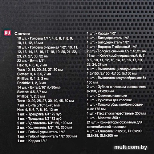 Универсальный набор инструментов ForceKraft FK-41391-5 (139 предметов)