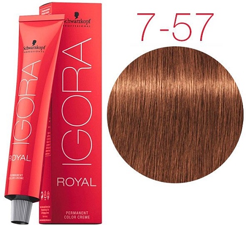 Крем-краска для волос Schwarzkopf Professional Igora Royal Permanent Color Creme 7-57 60 мл