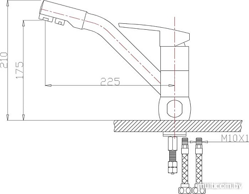 Смеситель ZorG ZR 400 KF-12 Black Metal