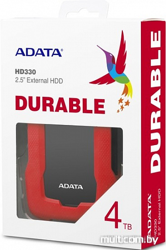 Внешний жесткий диск A-Data HD330 AHD330-4TU31-CRD 4TB (красный)