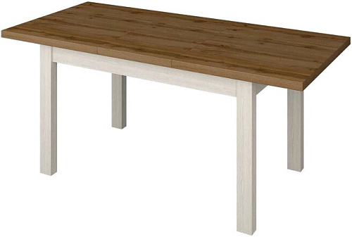 Кухонный стол Senira Кастусь 110-145x70 (дуб вотан/белый)