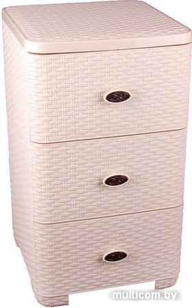 Комод Альтернатива Плетенка (слоновая кость) М2429