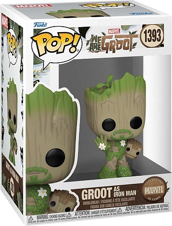 Фигурка Funko POP! Bobble Marvel We Are Groot Groot as Iron Man (1393) 79516