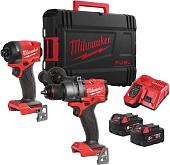 Milwaukee M18 FPP2A3-502X Fuel 4933480873 (шуруповерт, винтоверт, 2 АКБ, кейс)