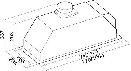 Кухонная вытяжка Falmec Design Gruppo Incasso 600 (70)