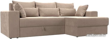 Угловой диван Mebelico Майами 15 114911 (правый, велюр, бежевый)
