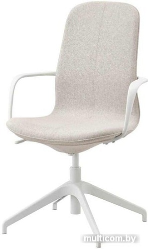 Кресло Ikea Лонгфьелль 093.862.05 (гуннаред бежевый/белый)