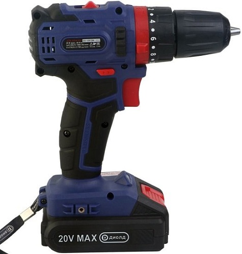 Ударная дрель-шуруповерт ДИОЛД ДЭА-20 ЛИ-02 У 10300010 (с 2-мя АКБ, кейс)