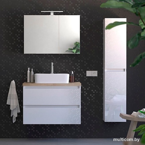 Lauter Шкаф с зеркалом Mia 60 (белый глянец)