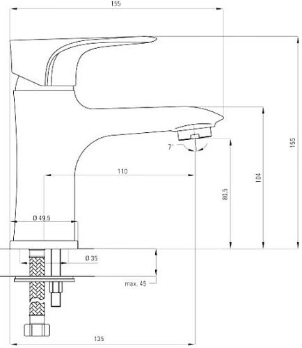 Смеситель Deante Gardenia BEG 021M
