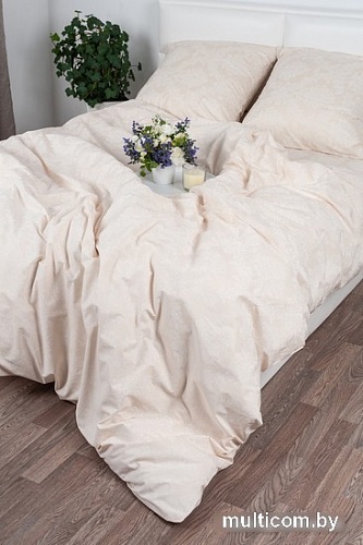 Постельное белье Миланика Жемчуг 2сп (поплин-жаккард)