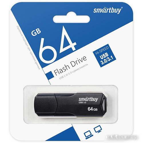 USB Flash SmartBuy Clue 3.0 64GB (черный)