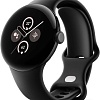 Умные часы Google Pixel Watch 2 LTE (матовый черный/обсидиан, спортивный силиконовый ремешок)