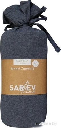 Постельное белье Sarev Евро 160x200+30см на резинке P979 MEDULAS v6/K.Mavi