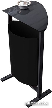 Уличная урна BZT DumH04 (черный, c пепельницей)