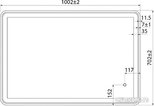 IDDIS Зеркало Cloud CLO1000i98