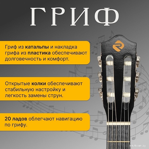 Акустическая гитара ROKSO FT-C-B39-BK