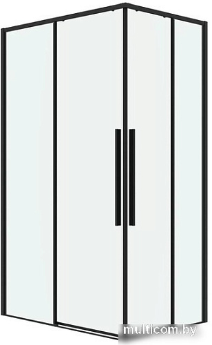 Душевая дверь Grossman Galaxy 80x195 1/2.K33.01.80.21.00 (черный матовый/прозрачное стекло)