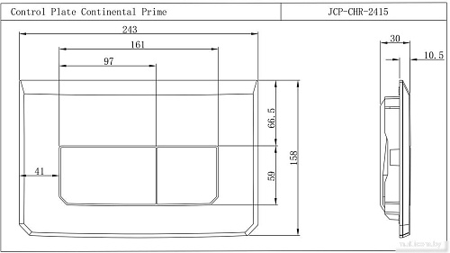 Панель смыва Jaquar Continental Prime JCP-CHR-2415