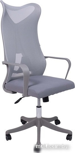 Кресло AksHome Abraham ткань/сетка, серый)