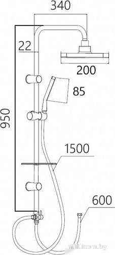 Душевая система Gross Aqua Edge GA9019