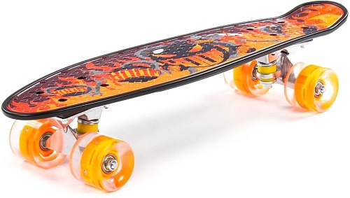 Пенниборд Полесье 89601 56 см (черный/оранжевый)