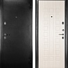 Металлическая дверь Guard MG60 МДФ 87х205 правая (черное серебро/белый ясень)
