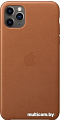 Чехол Apple Leather Case для iPhone 11 Pro Max (золотисто-коричневый)